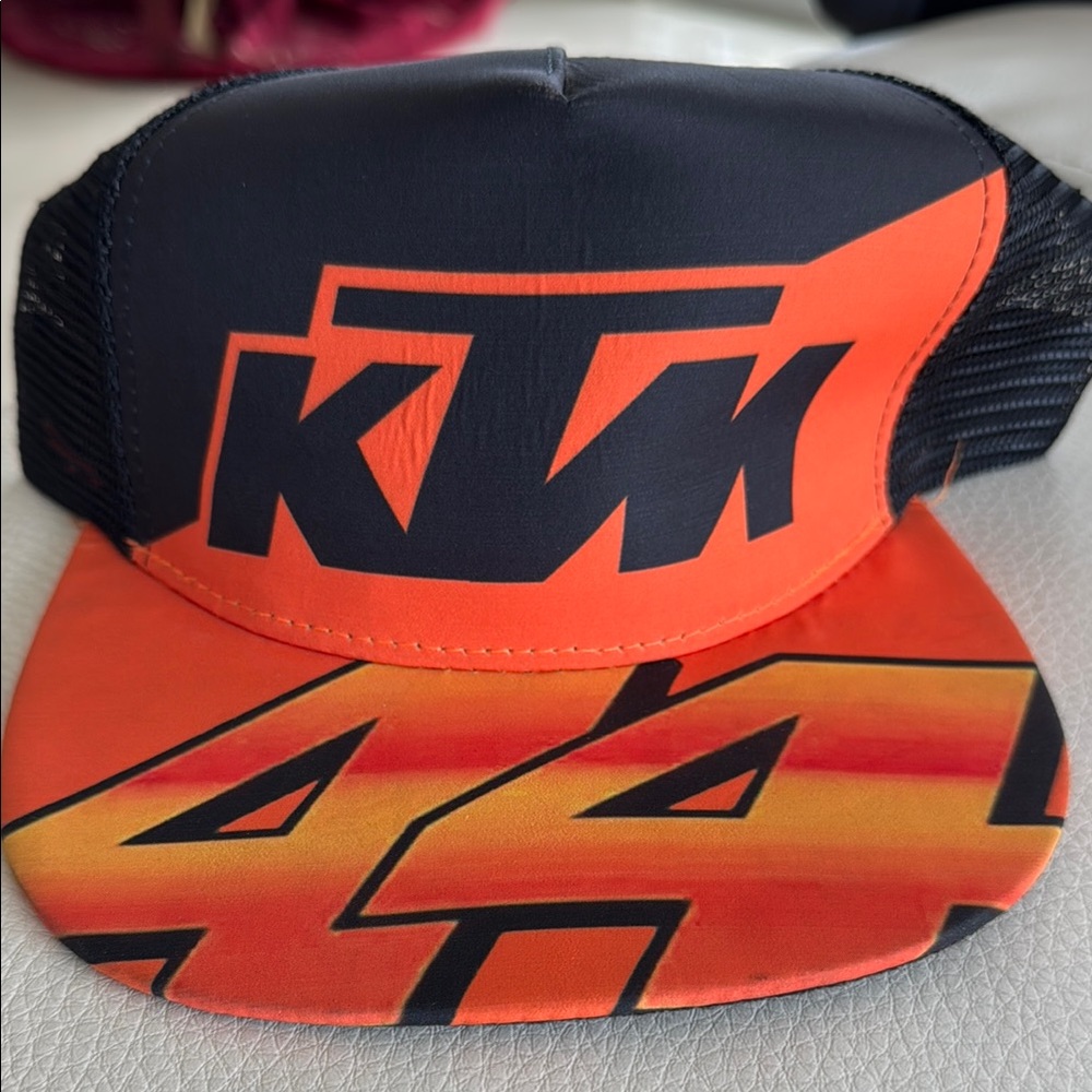 Men's Orange and Black Hat